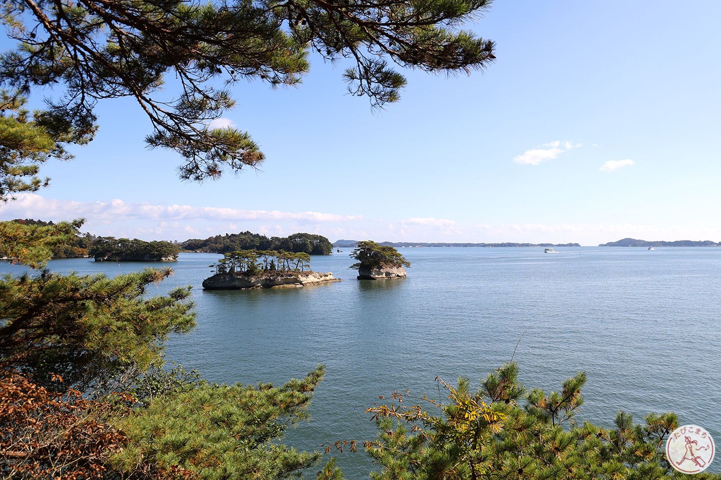 雄島から見た松島湾の景色