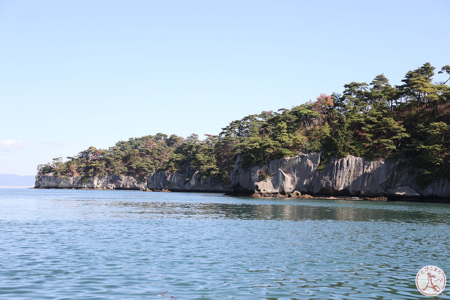 嵯峨渓 遊覧船の窓から見た海と景色