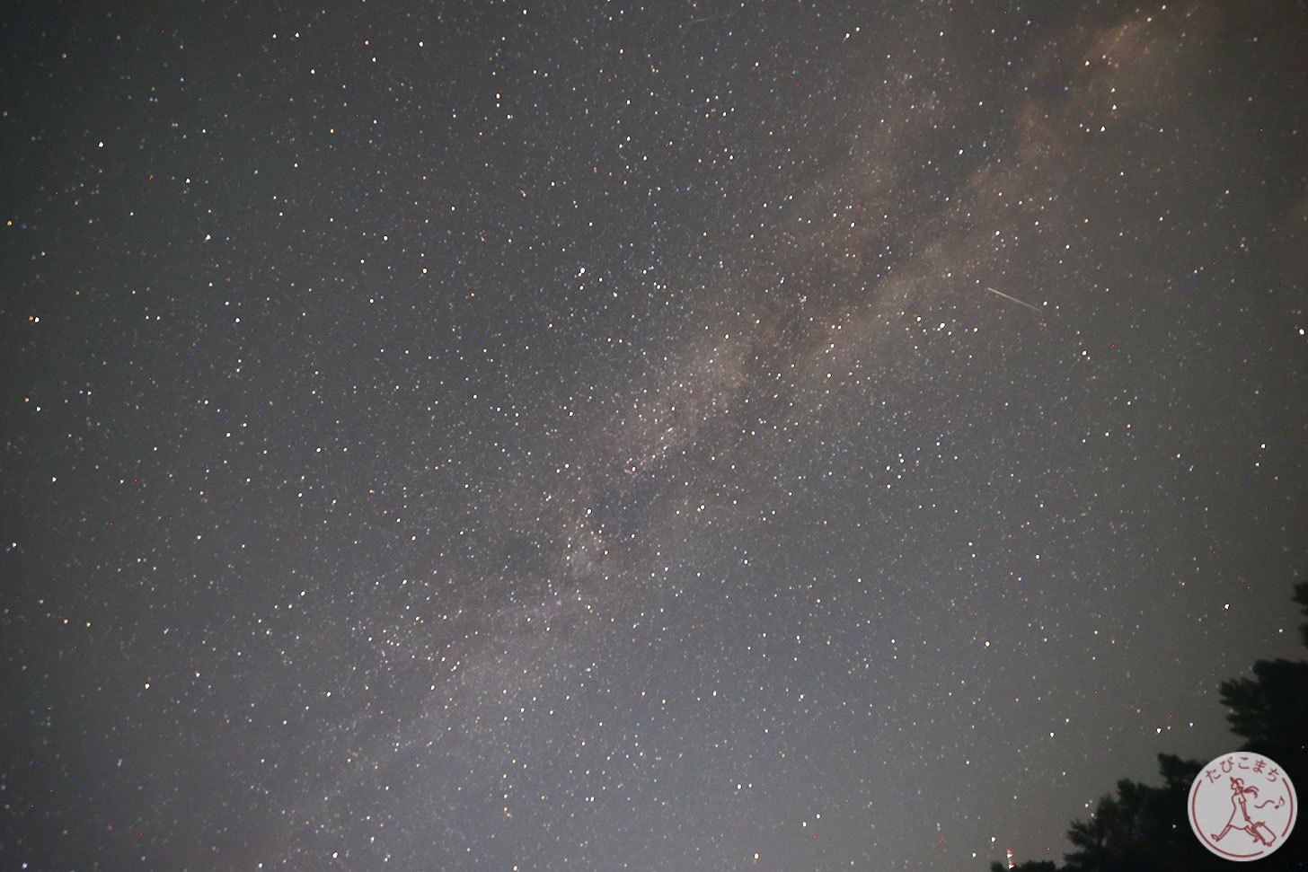 ヘブンスそのはら山頂から見た星空と天の川