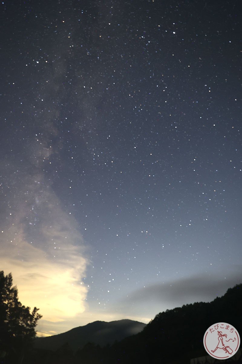 ヘブンスそのはら山頂から見た星空